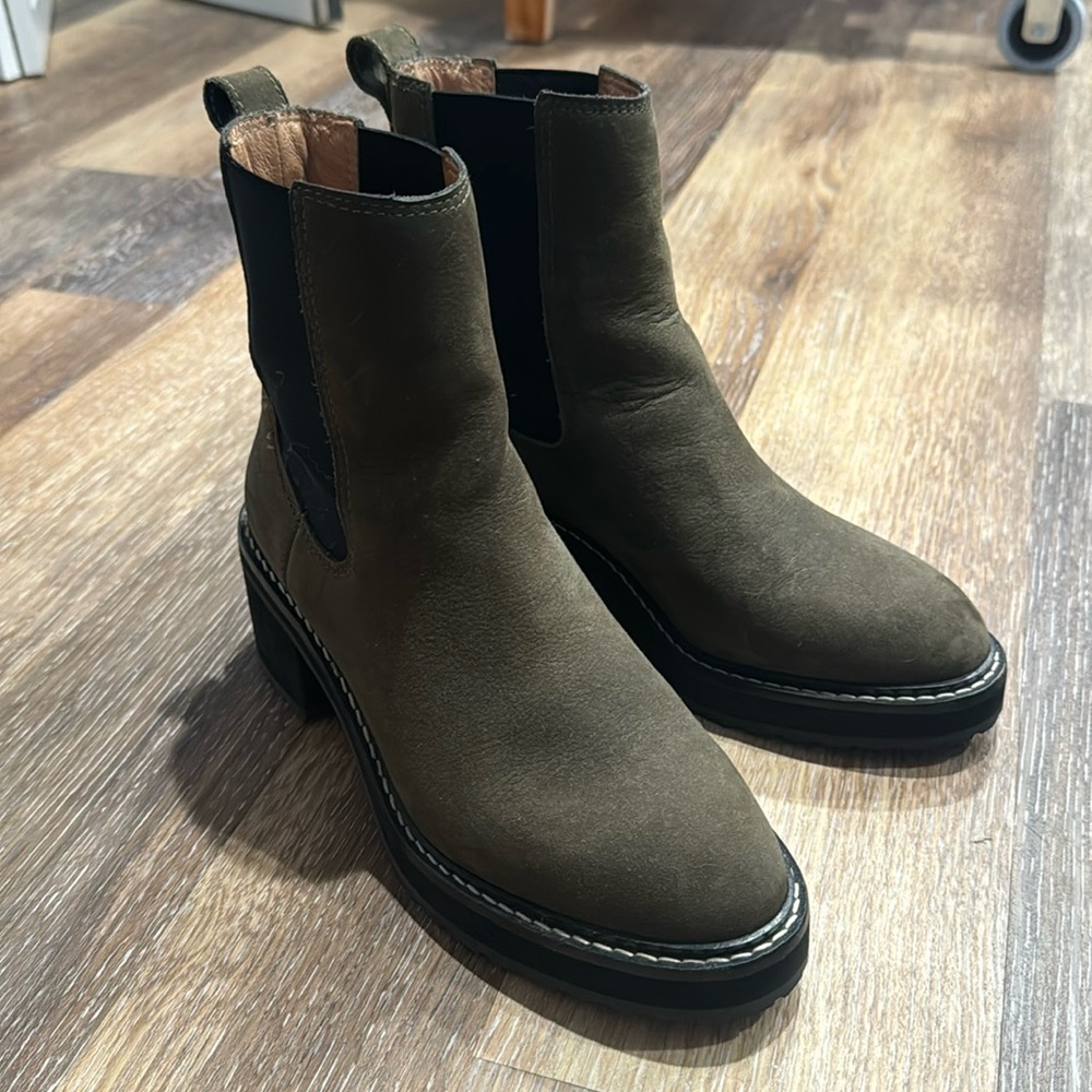 Madewell Olive Green Lug Boots